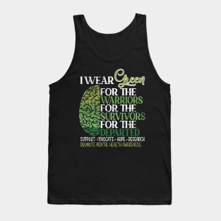 Mental Health Awareness Matters Support I Wear Green Warrior Tank Top